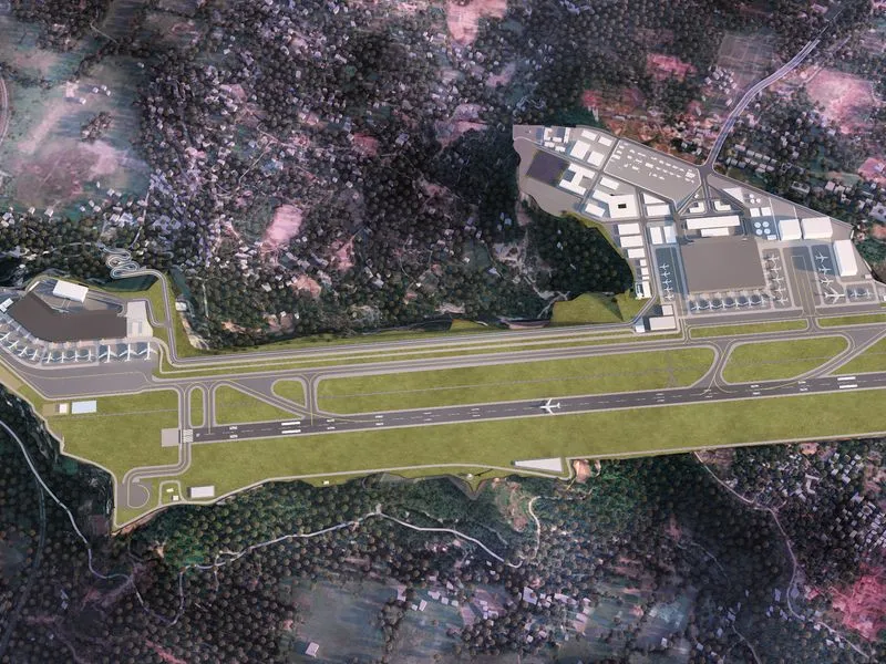 Airport Master Plan — mixed-use 3D rendering