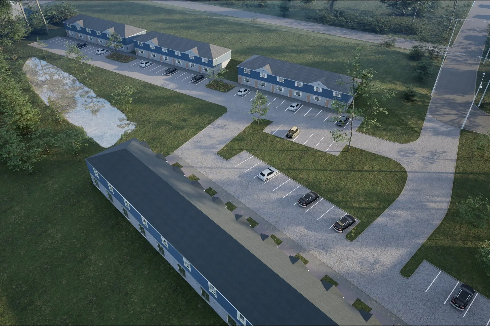 Rg Garden Apartment Community — mixed-use architectural visualization, view 4