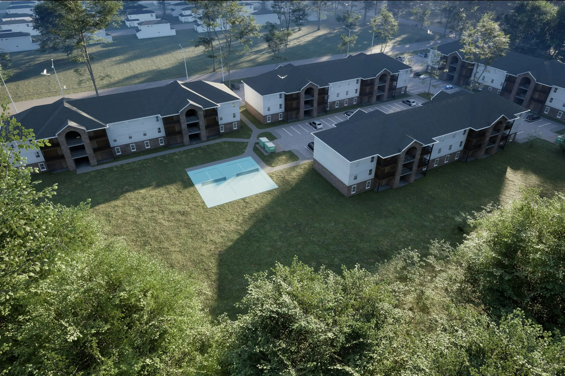 Rg Garden Apartment Community — mixed-use architectural visualization, view 5