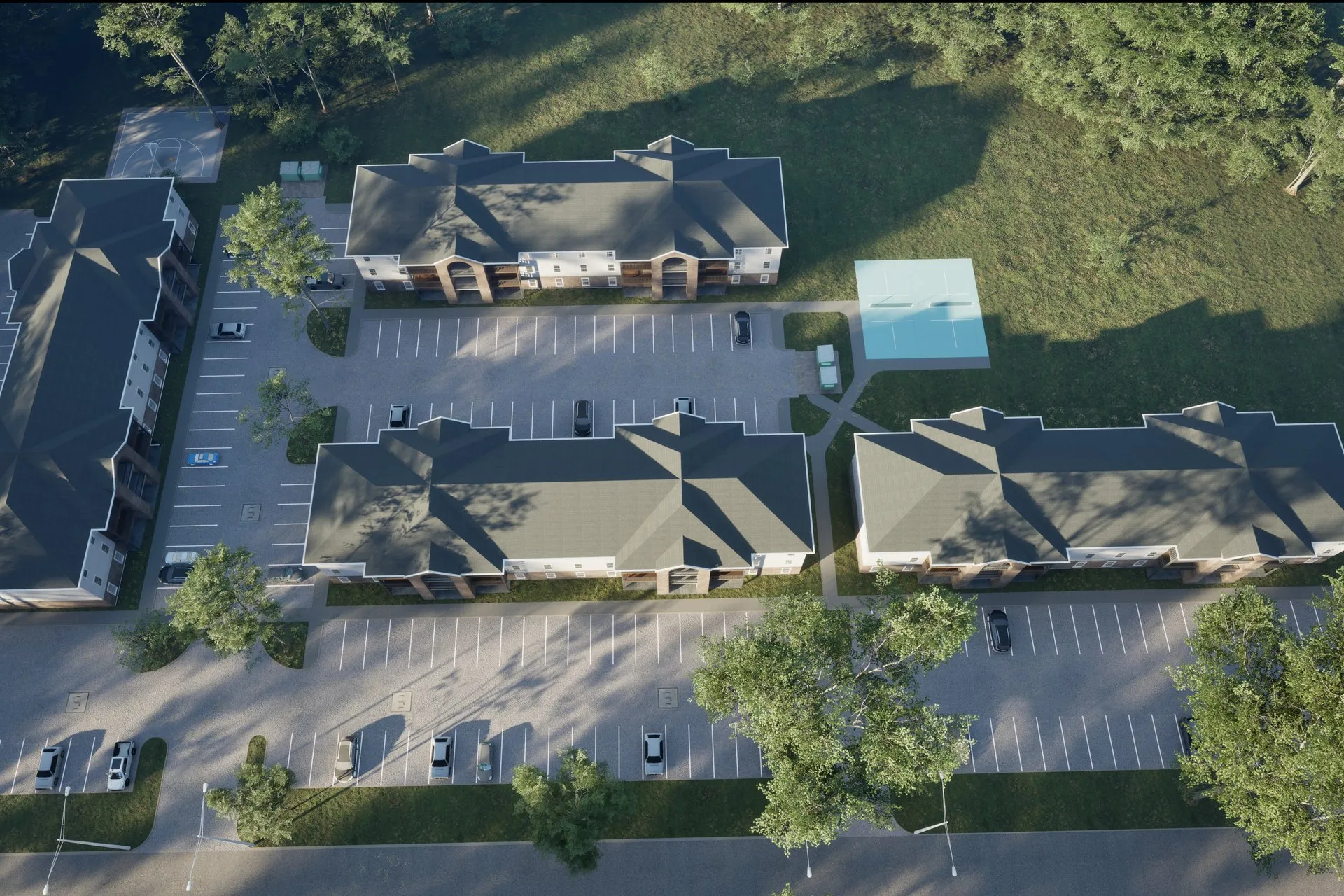 Rg Garden Apartment Community — mixed-use architectural visualization, view 6