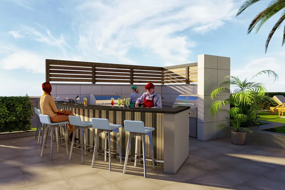 Suburban Residential Tower — mixed-use architectural visualization, view 4