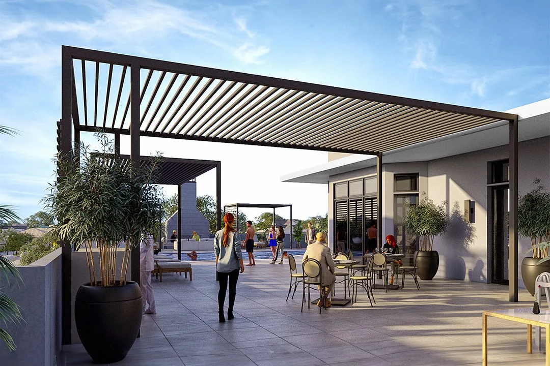Suburban Residential Tower — mixed-use architectural visualization, view 5