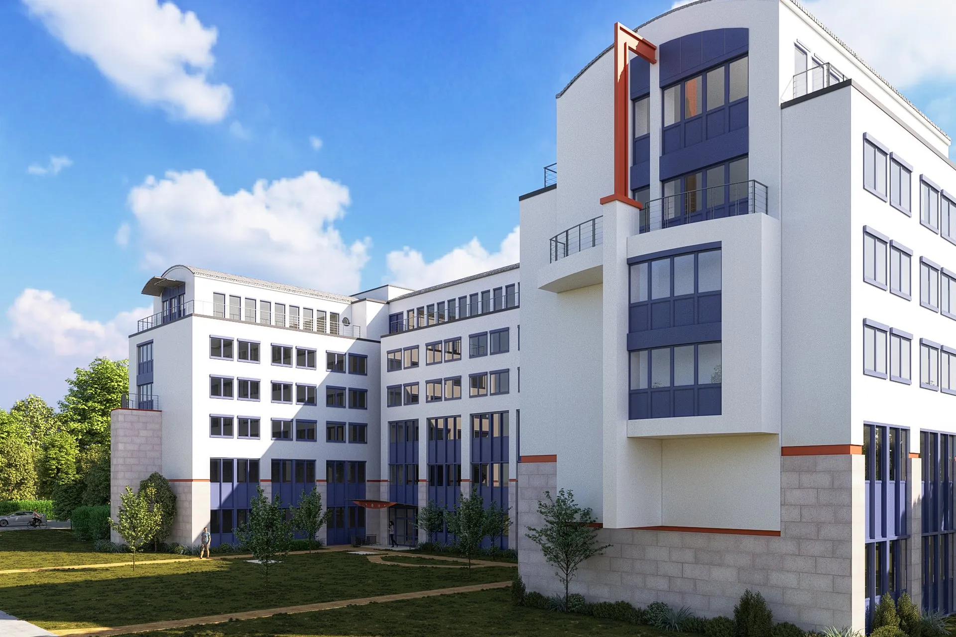 Carola Quartier Dresden — commercial architectural visualization, view 1