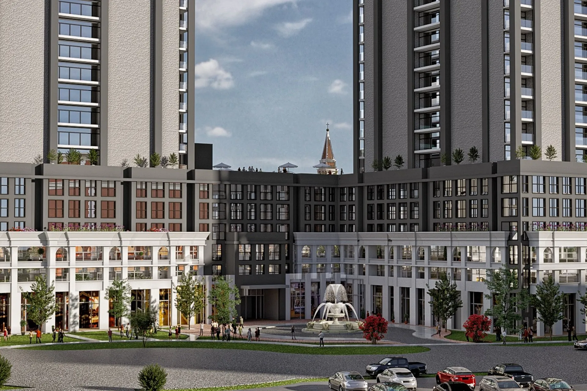 Frini Towers — commercial architectural visualization, view 1