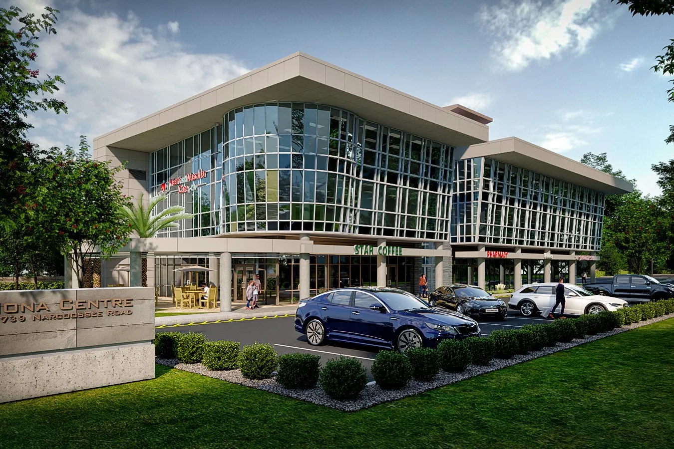 Nona Centre Narcoossee — commercial 3D rendering by Praxis Studio