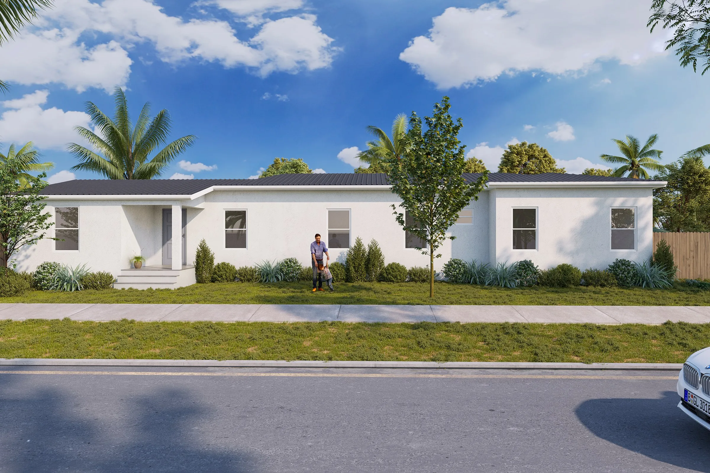 Tropical Small Commercial — commercial 3D rendering by Praxis Studio
