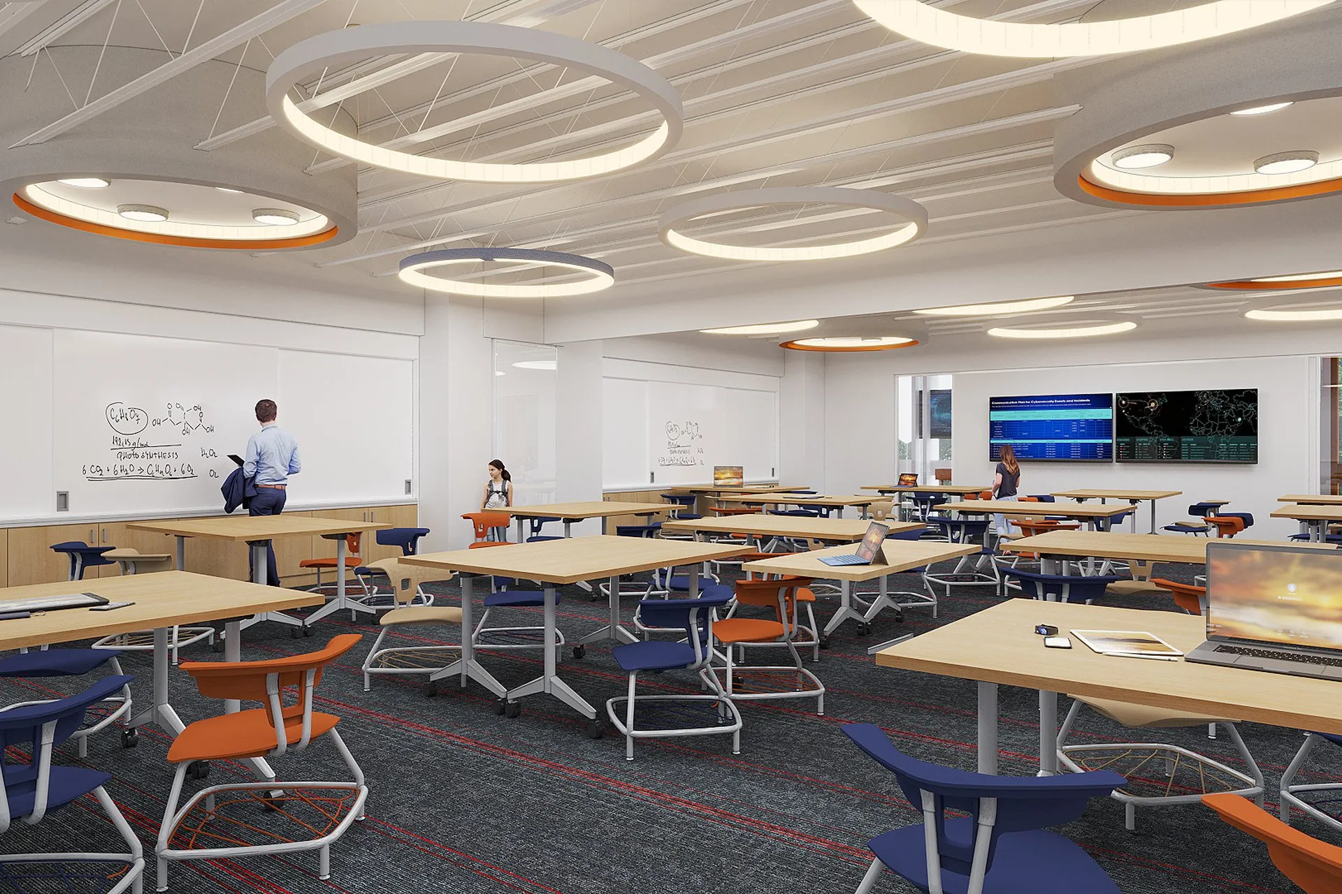Aarti Office Cyber Lab — Case Study — commercial interior design visualization detail 3