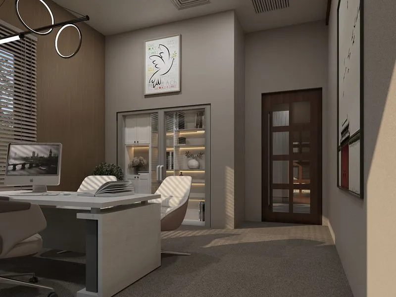 Gm Private Office — commercial 3D rendering