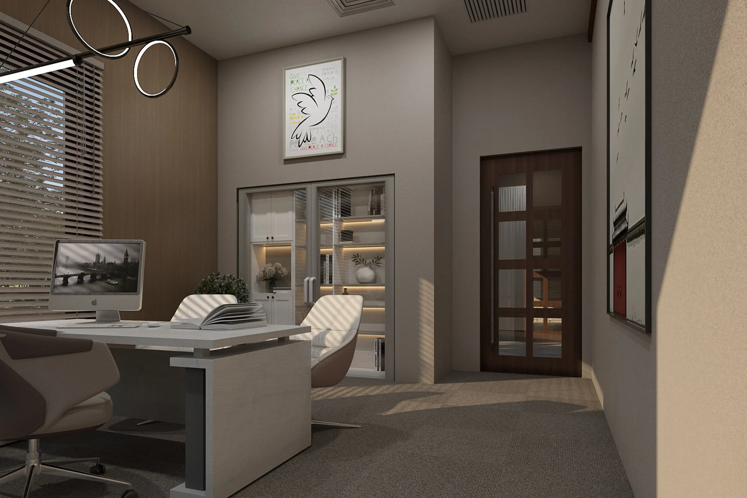 Gm Private Office — commercial 3D rendering by Praxis Studio