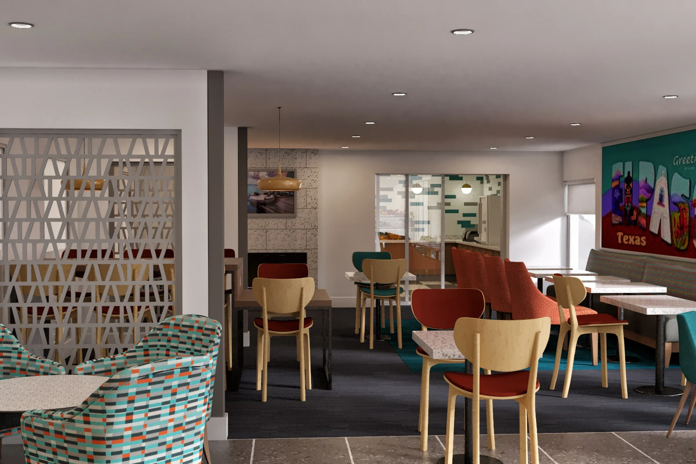 La Quinta El Paso Hotel — commercial 3D rendering by Praxis Studio