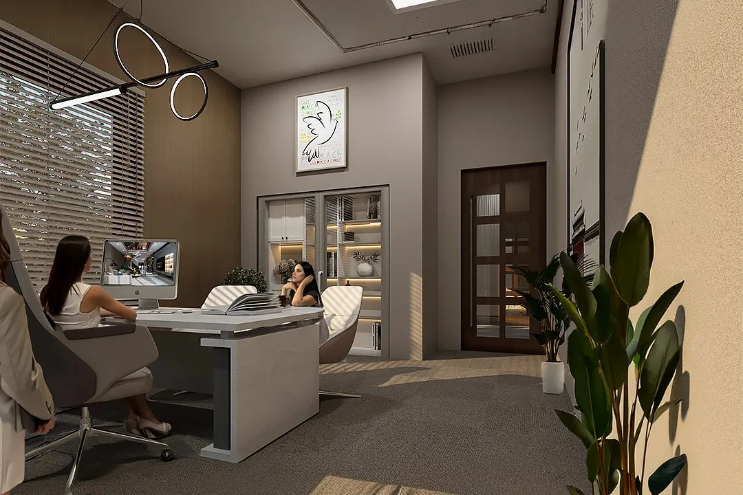 Medical Clinic Interior — commercial 3D rendering by Praxis Studio