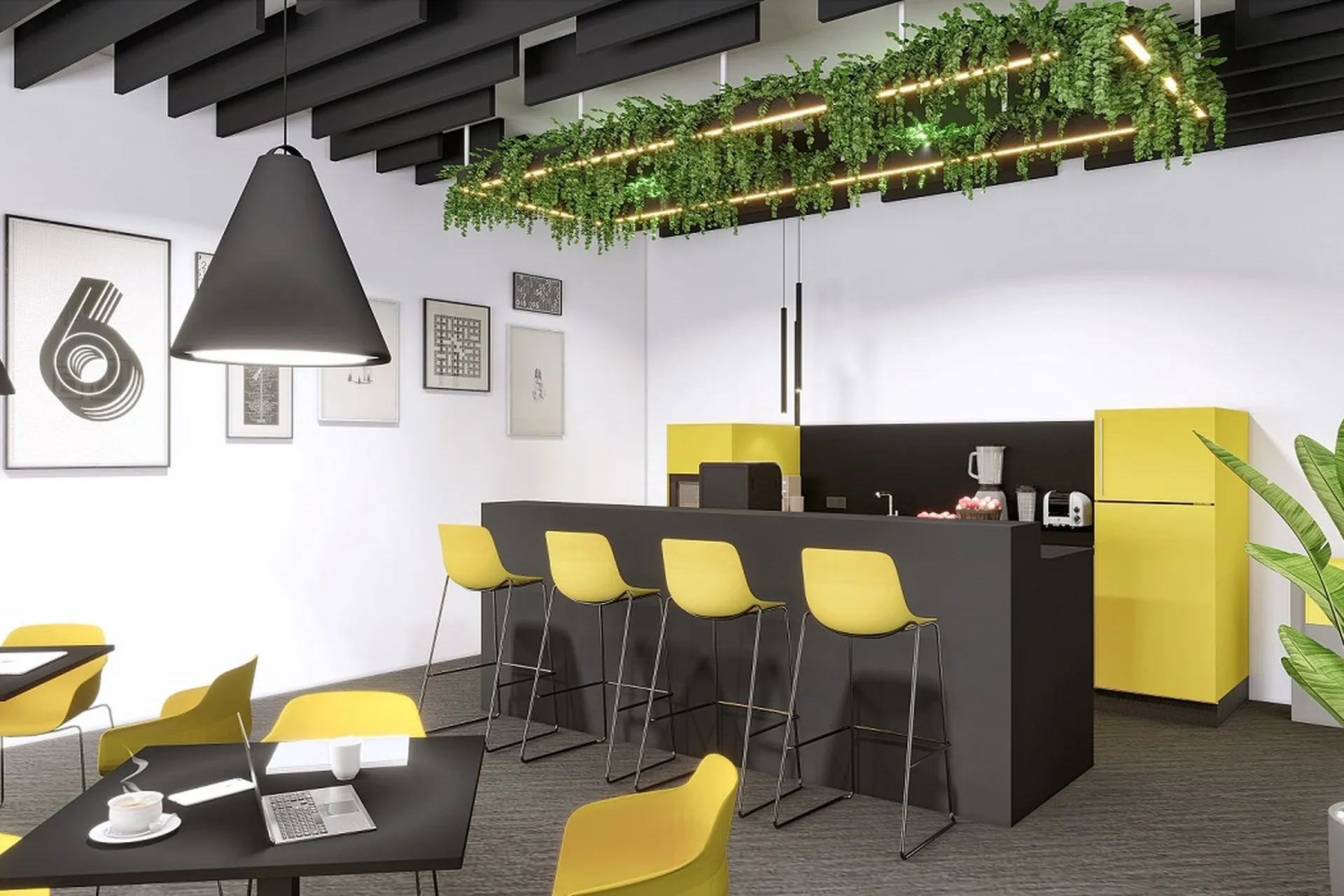 Modern Open Plan Office — Case Study — commercial interior design visualization detail 7