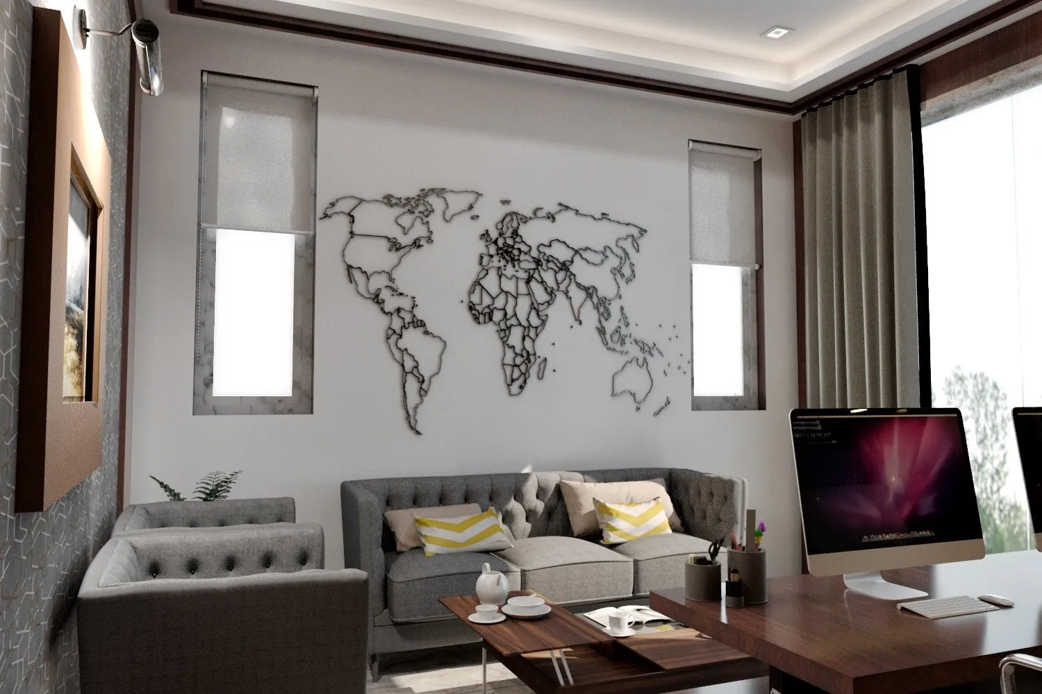 Sneha Executive Office — commercial 3D rendering by Praxis Studio