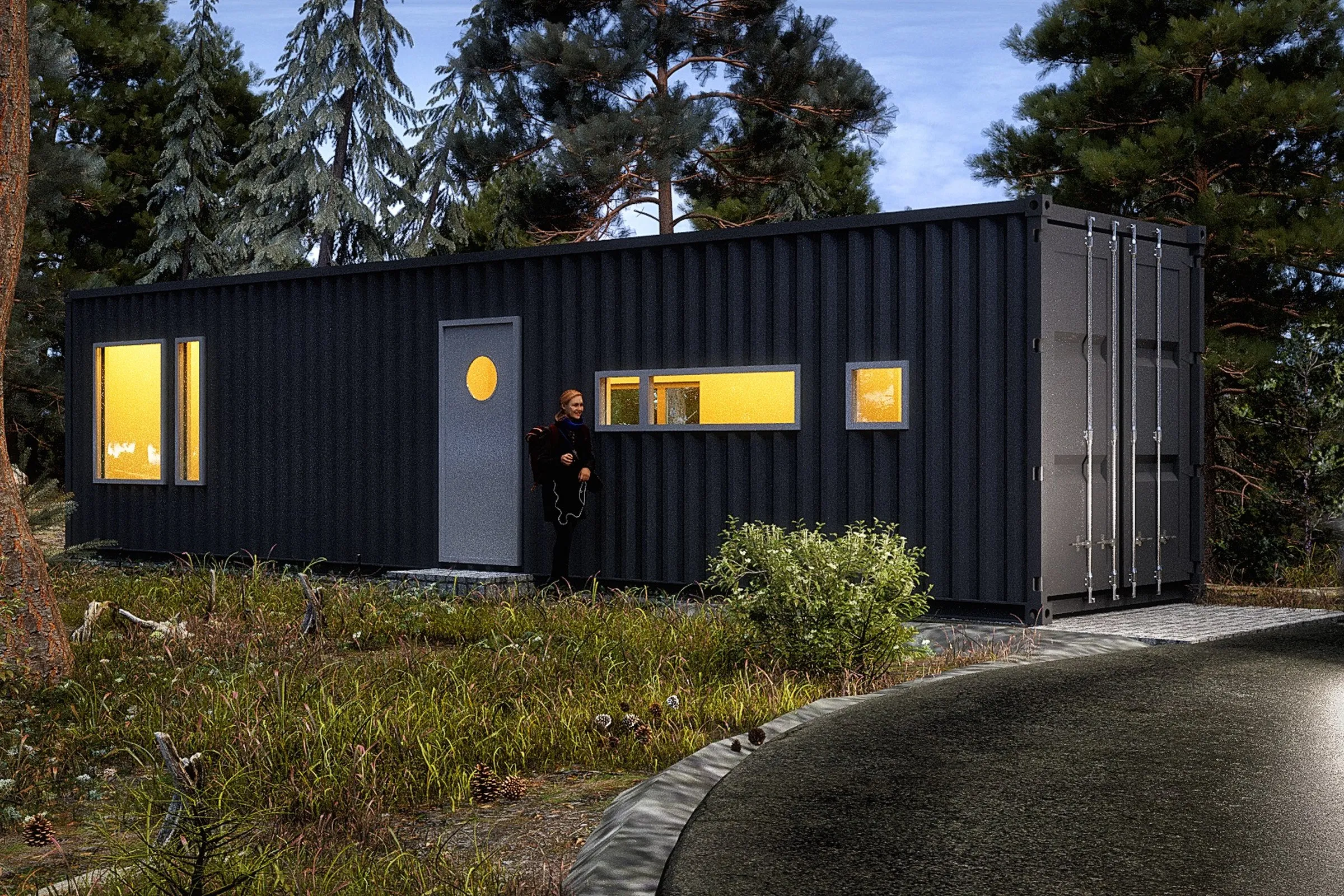 A40 Container Dwelling 26sqm — residential 3D rendering by Praxis Studio