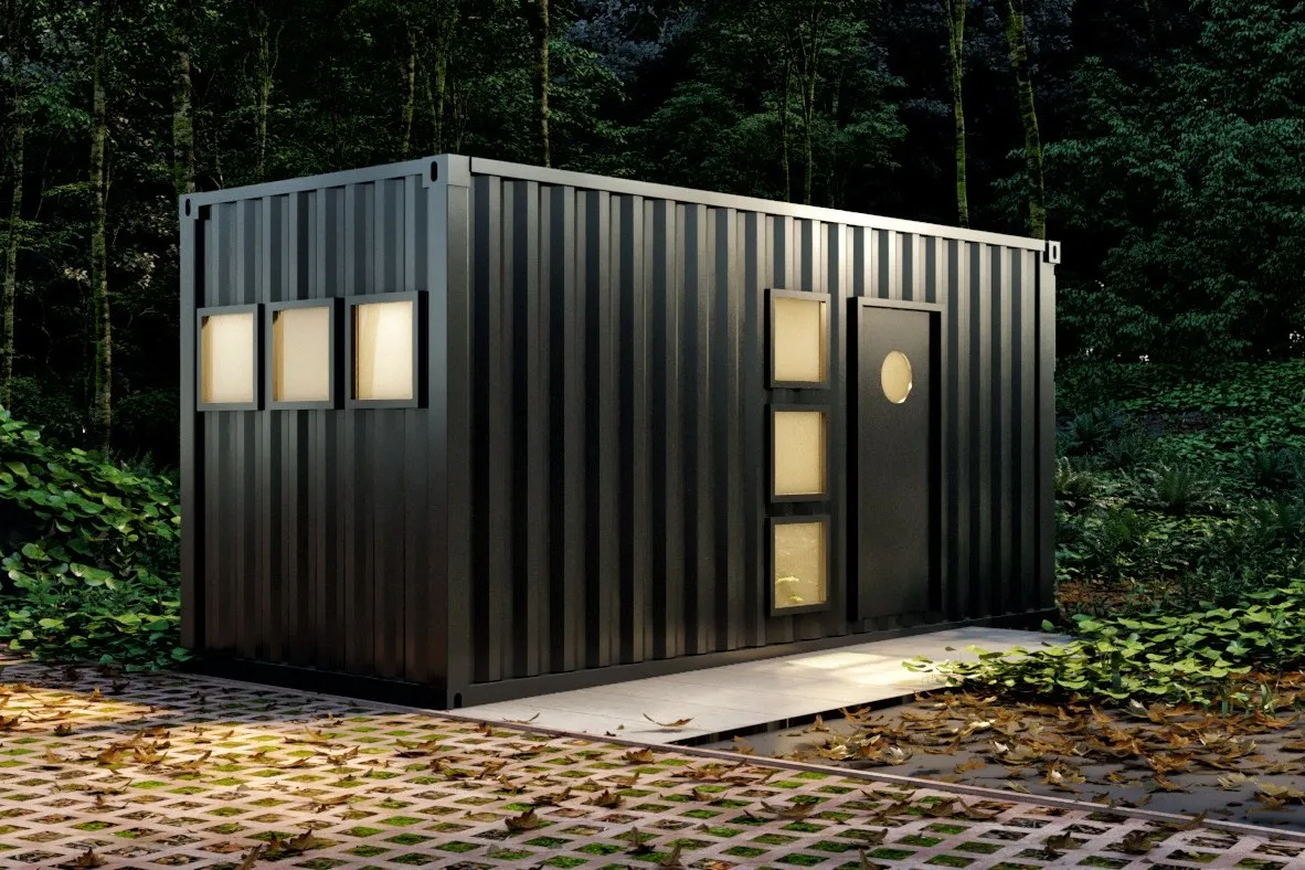 Bk Container Office — residential 3D rendering by Praxis Studio