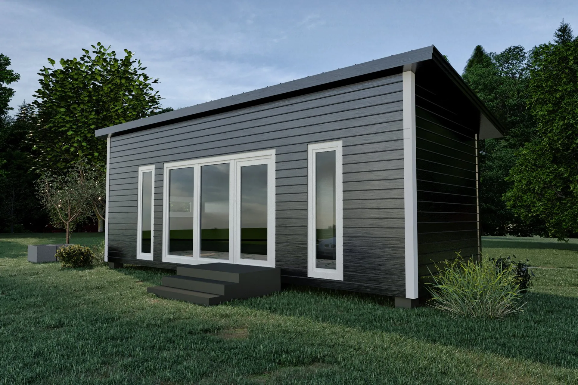 Bk Scandinavian Tiny Cabin — residential architectural visualization, view 3