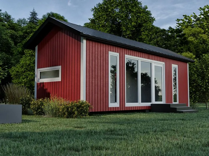 Bk Scandinavian Tiny Cabin — residential 3D rendering