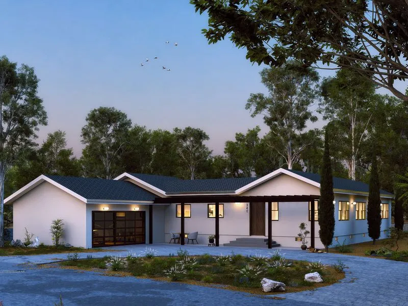 Farmhouse Lodge Retreat — hospitality 3D rendering