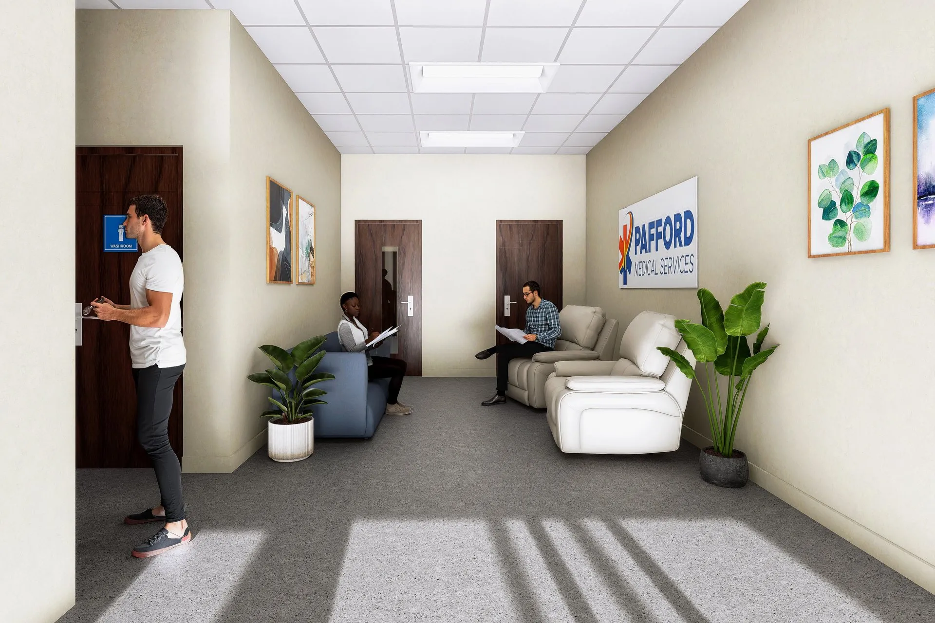 100 Pafford Medical Station — hospitality architectural visualization, view 3