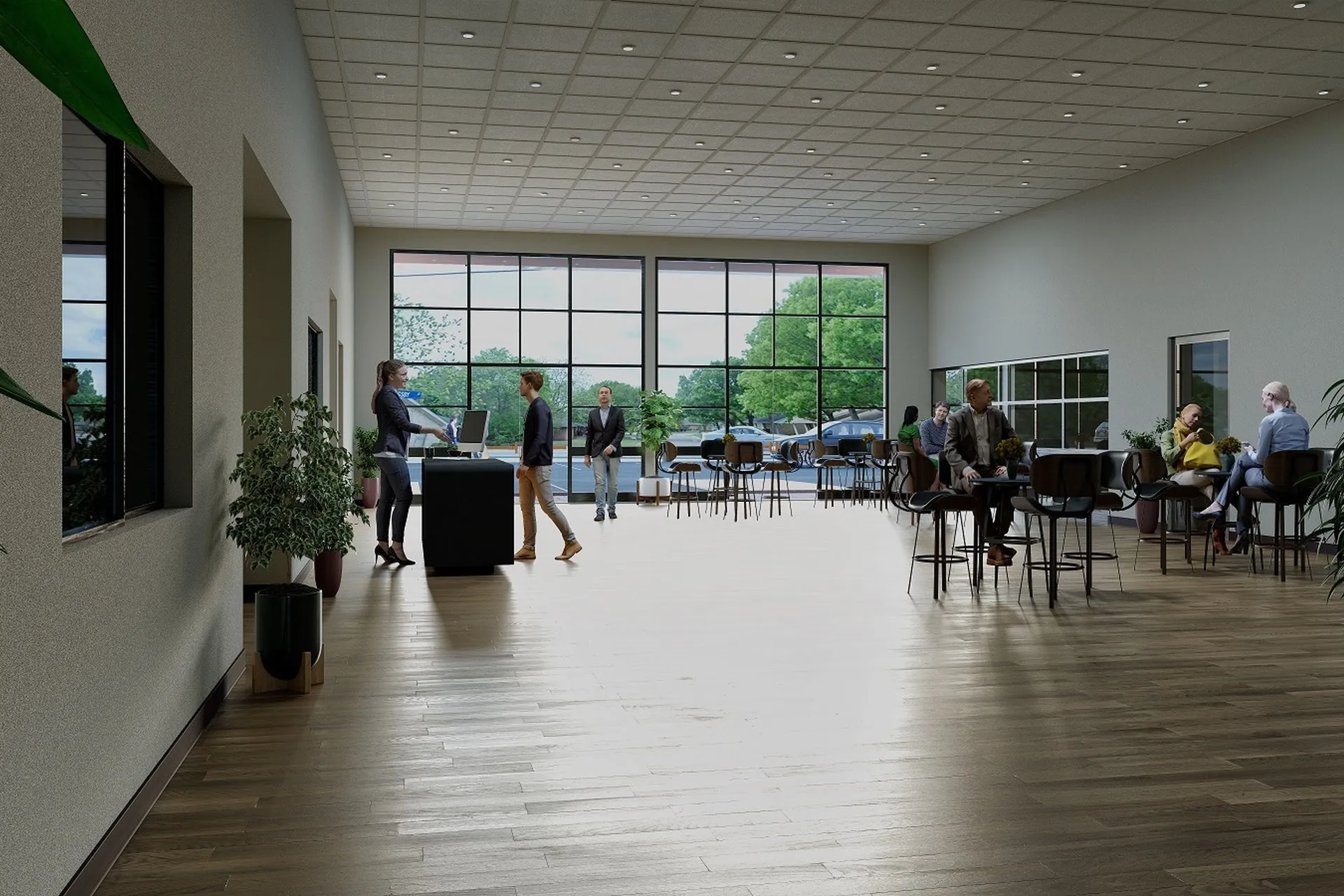 53 Church Sanctuary — hospitality architectural visualization, view 1