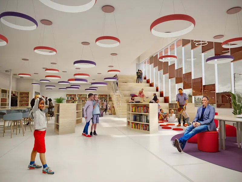 66 Gilbert Library — hospitality 3D rendering