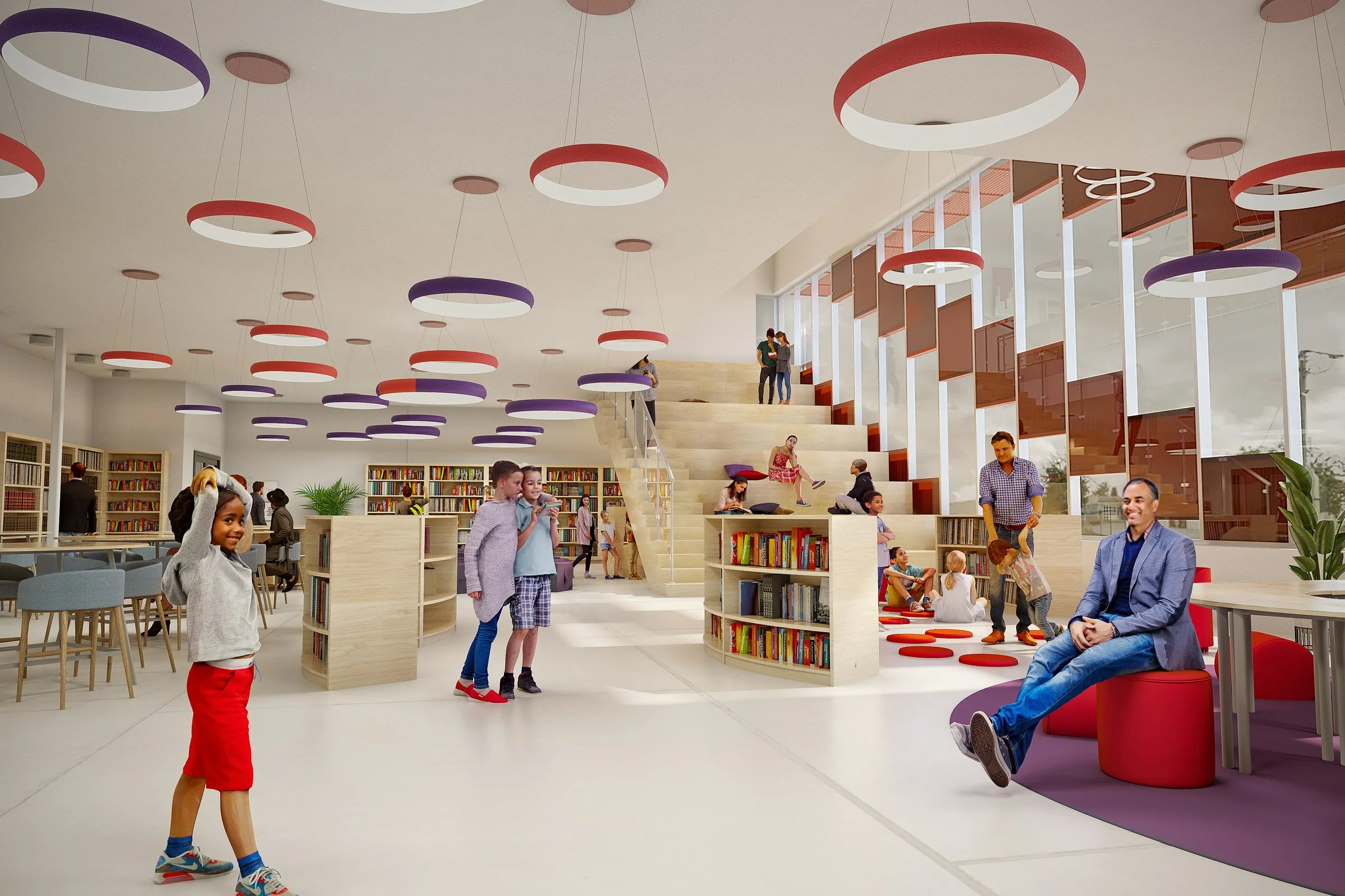 66 Gilbert Library — hospitality 3D rendering by Praxis Studio