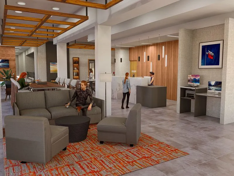 82 Hotel Lobby — hospitality 3D rendering