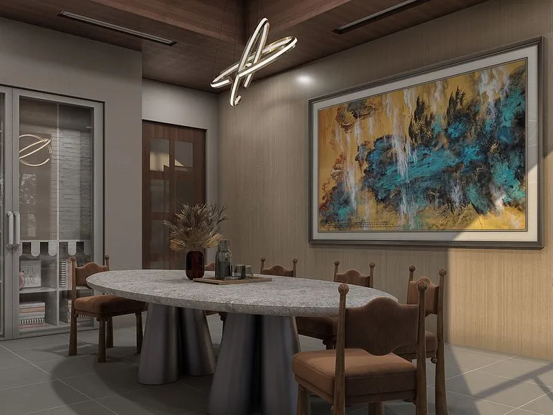Arrange Dining Room — hospitality 3D rendering