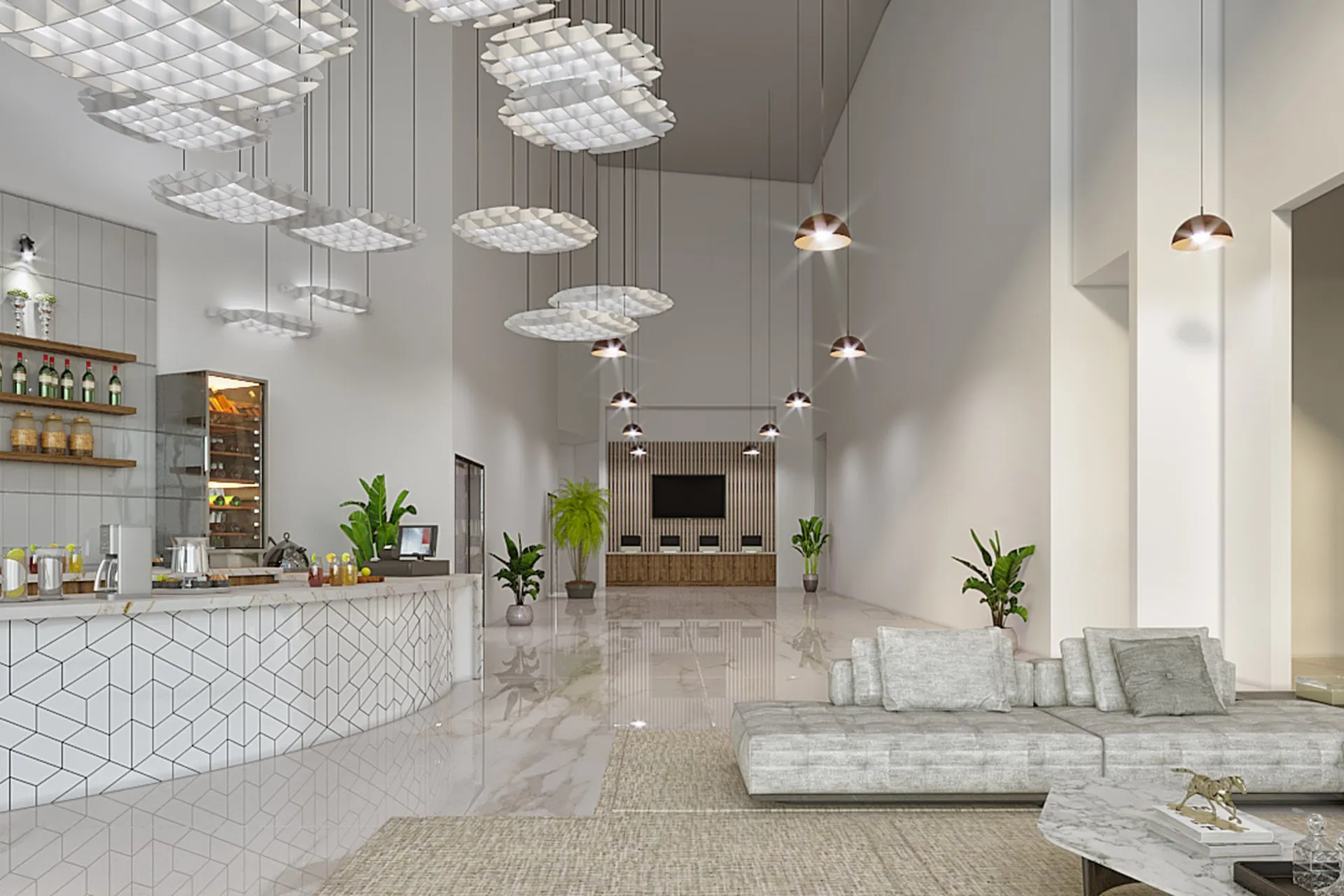 Daystar Church Interiors — hospitality architectural visualization, view 2