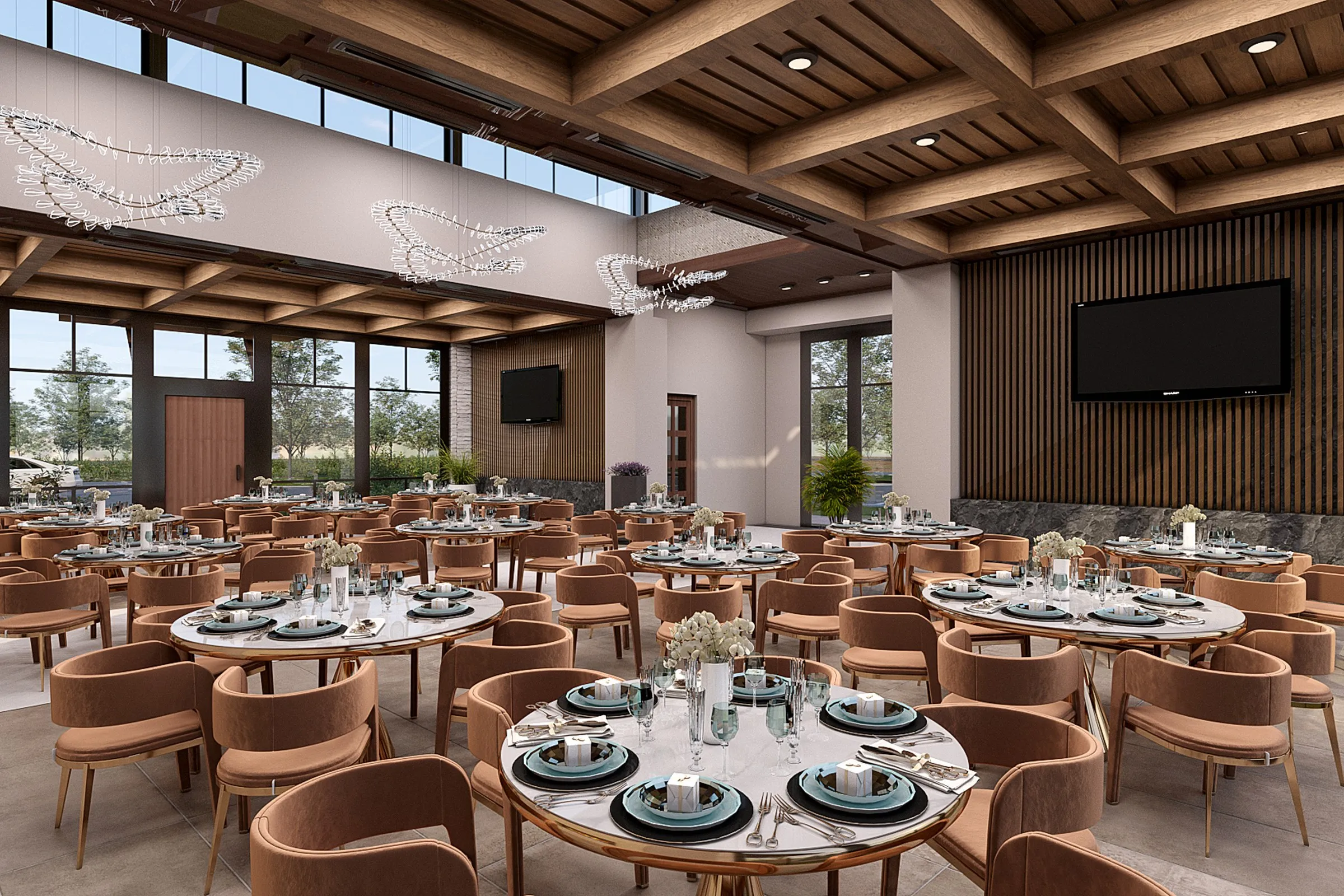 Premium Event Venue — hospitality 3D rendering by Praxis Studio