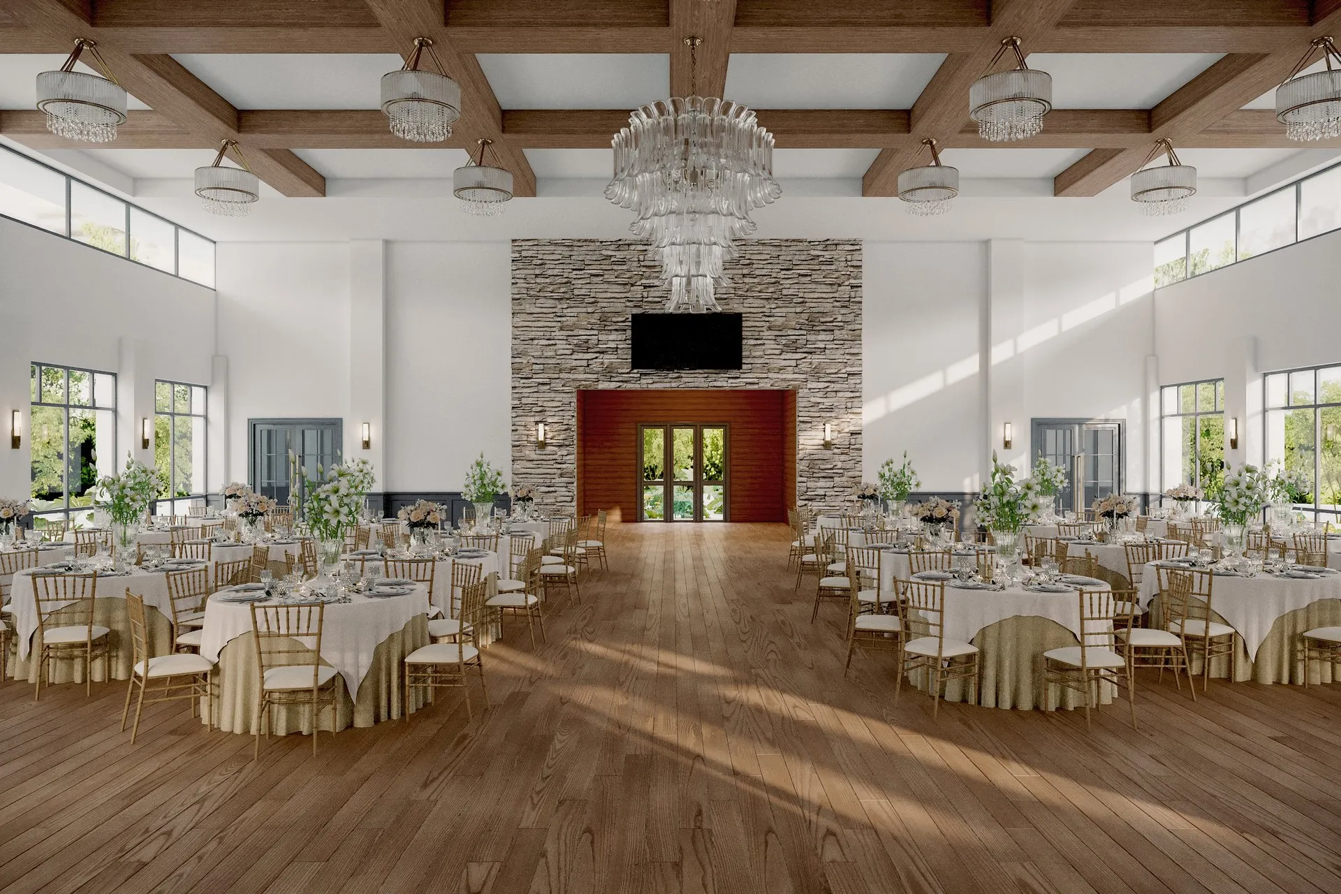 Rustic Event Venue — hospitality architectural visualization, view 2