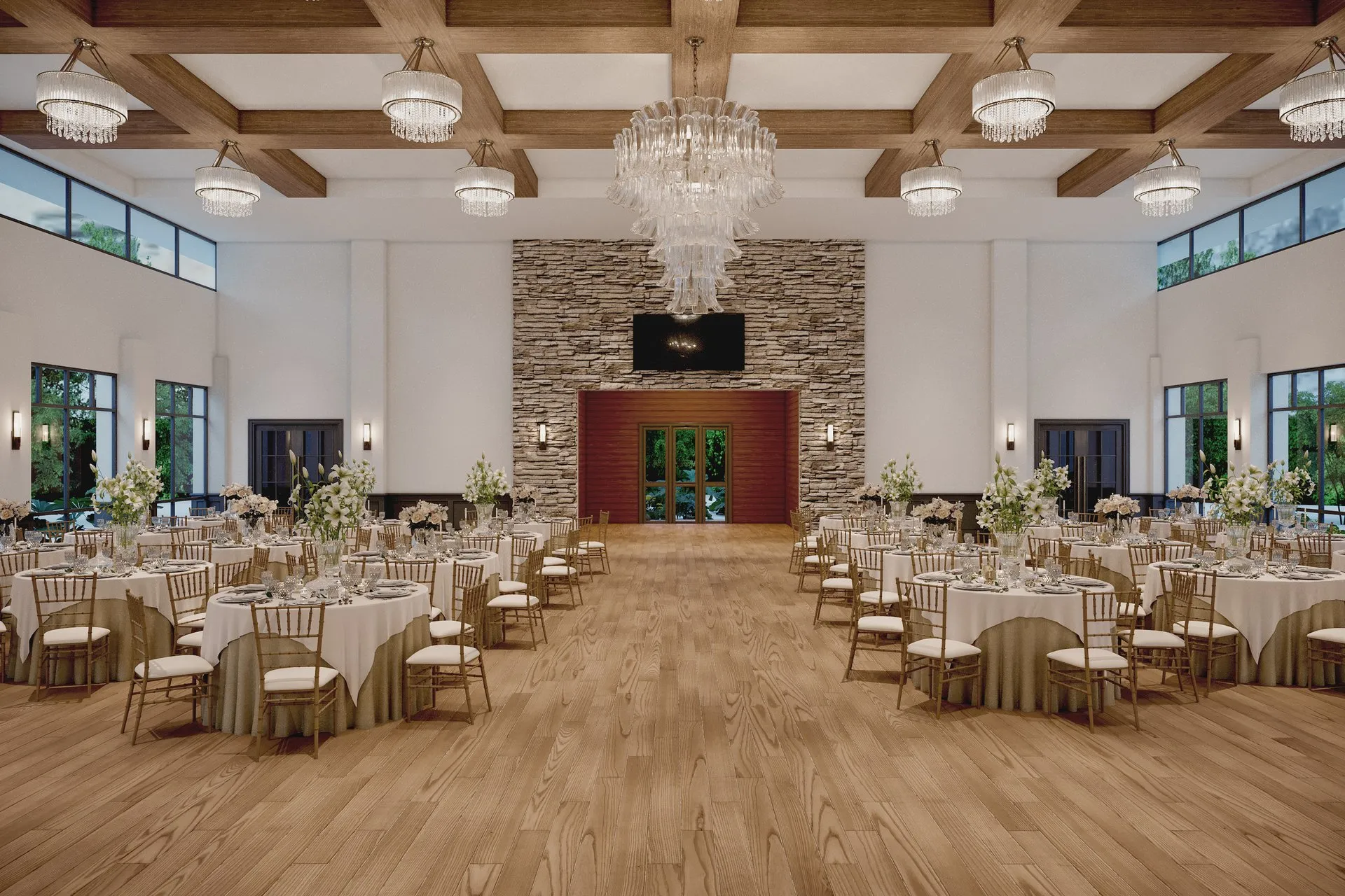 Rustic Event Venue — hospitality architectural visualization, view 3