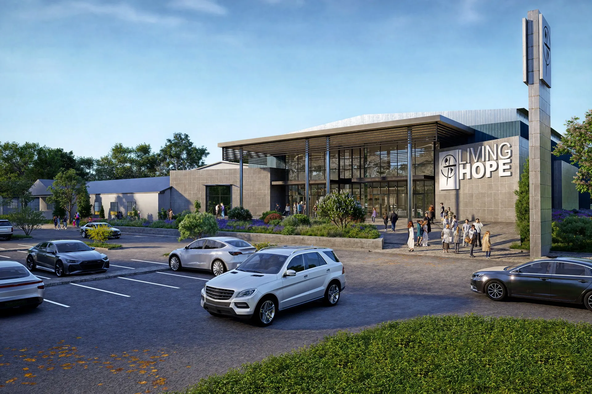 Project 104 Living Hope Church — Case Study — institutional architecture visualization detail 2