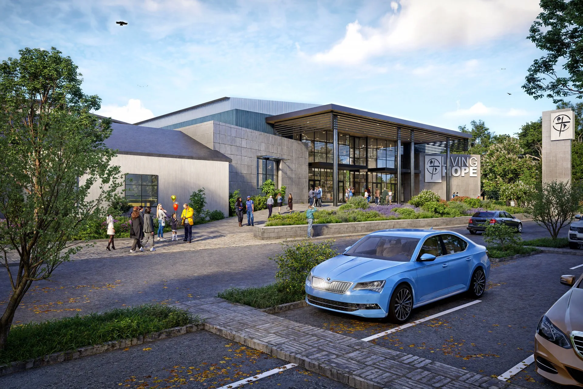 Project 104 Living Hope Church — Case Study — institutional architecture visualization detail 3