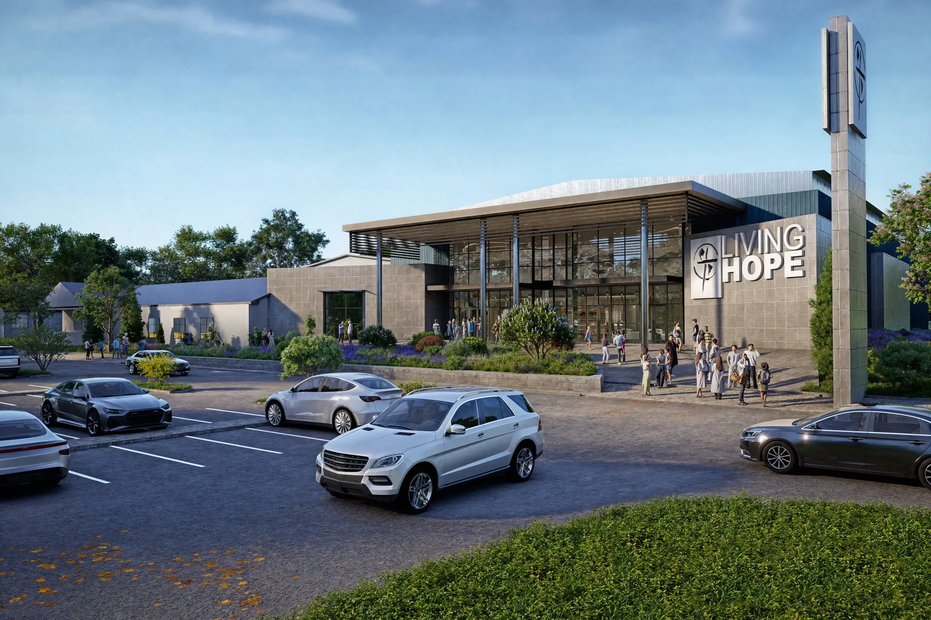 Project 104 Living Hope Church — Case Study — institutional architecture visualization detail 4