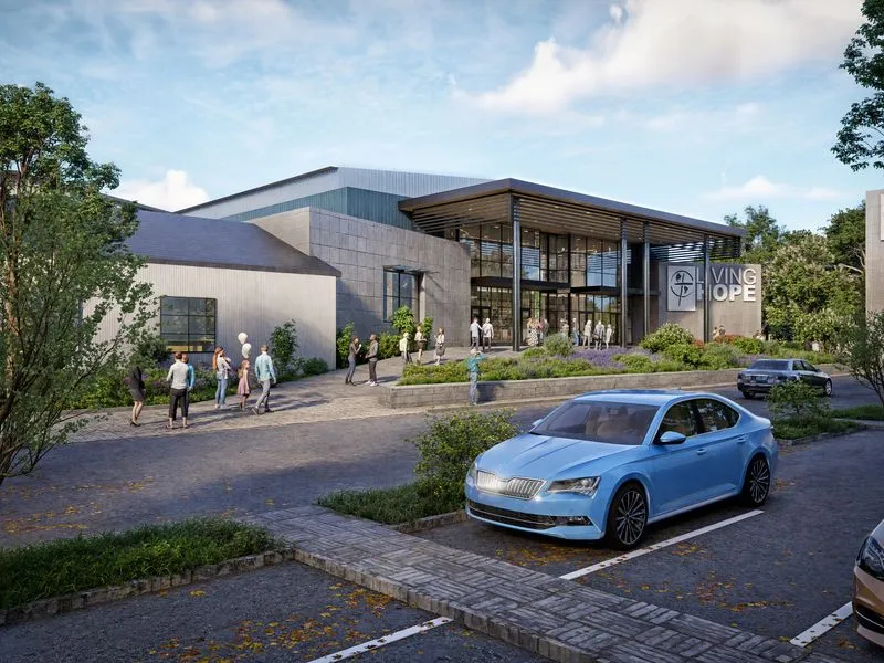 Project 104 Living Hope Church — institutional 3D rendering