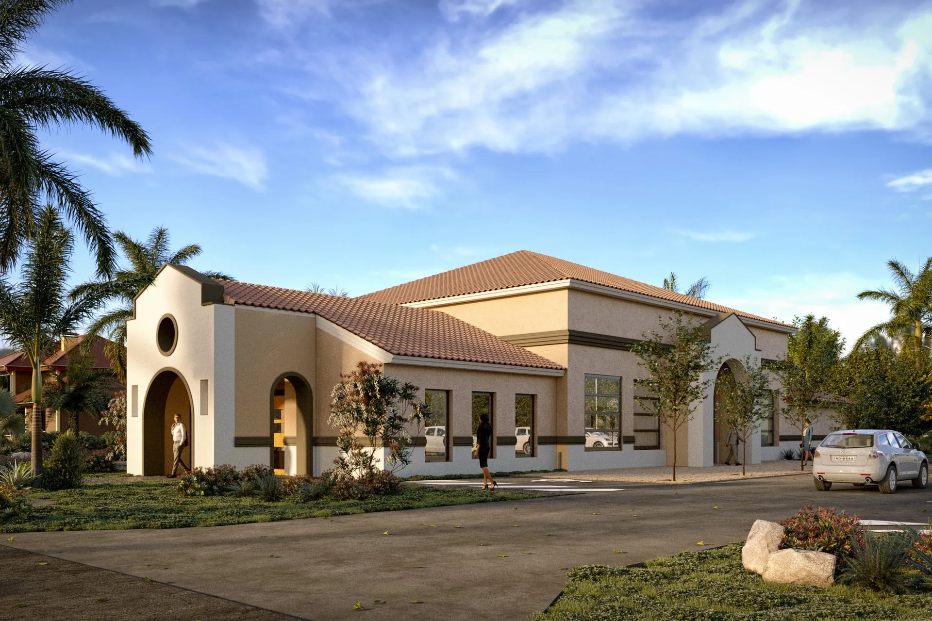 Project 41 Mission Church — institutional architectural visualization, view 1