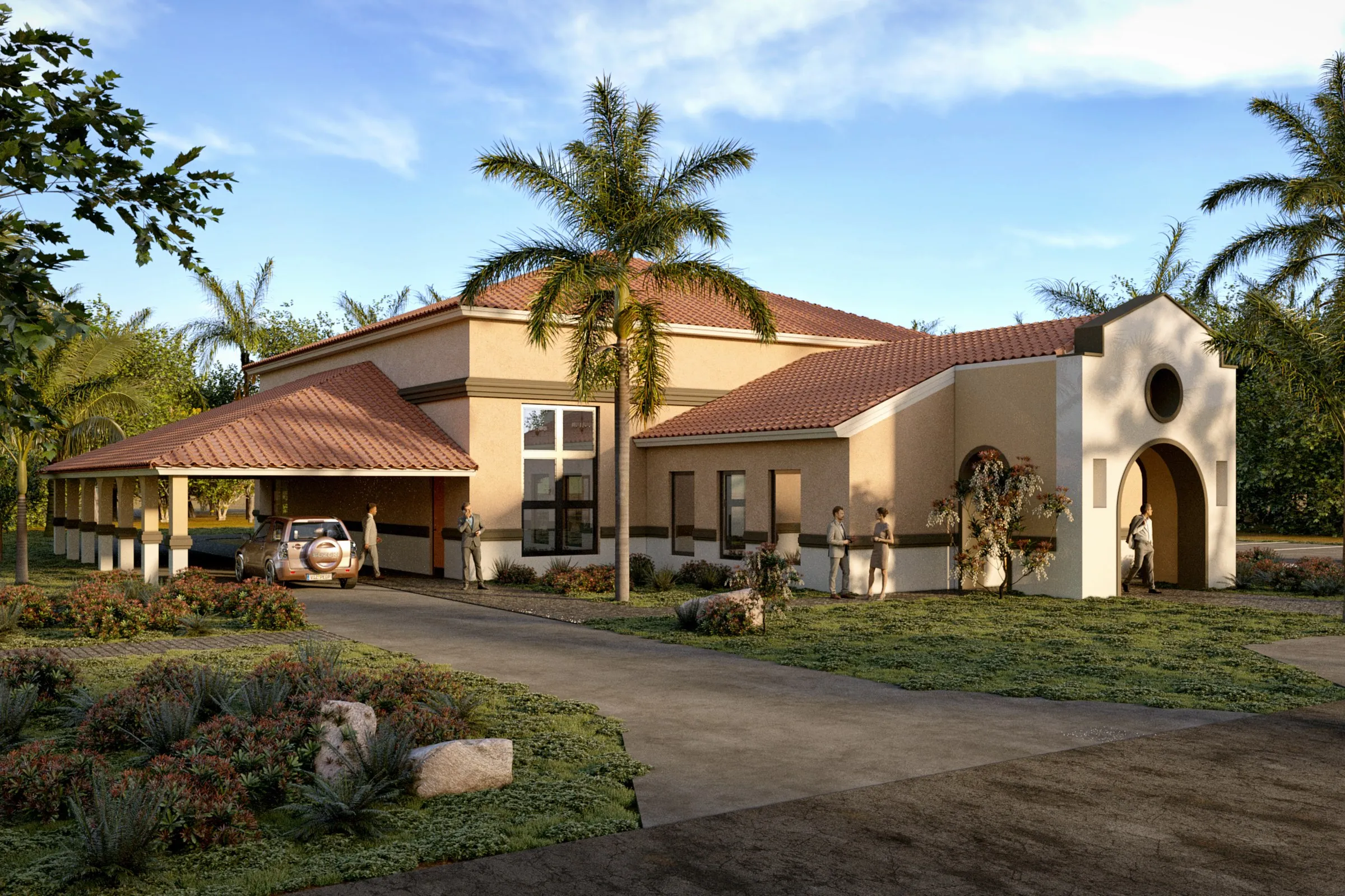 Project 41 Mission Church — institutional 3D rendering by Praxis Studio