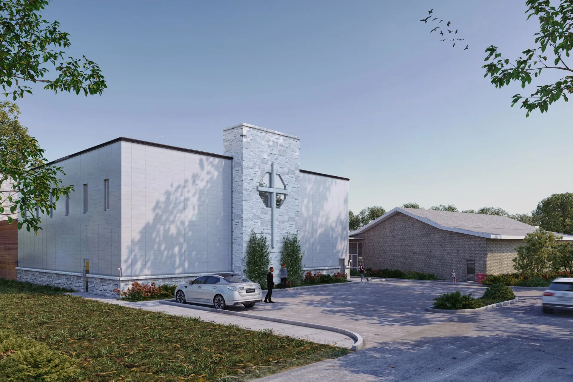 Project 72 Church Complex — Case Study — institutional architecture visualization detail 5