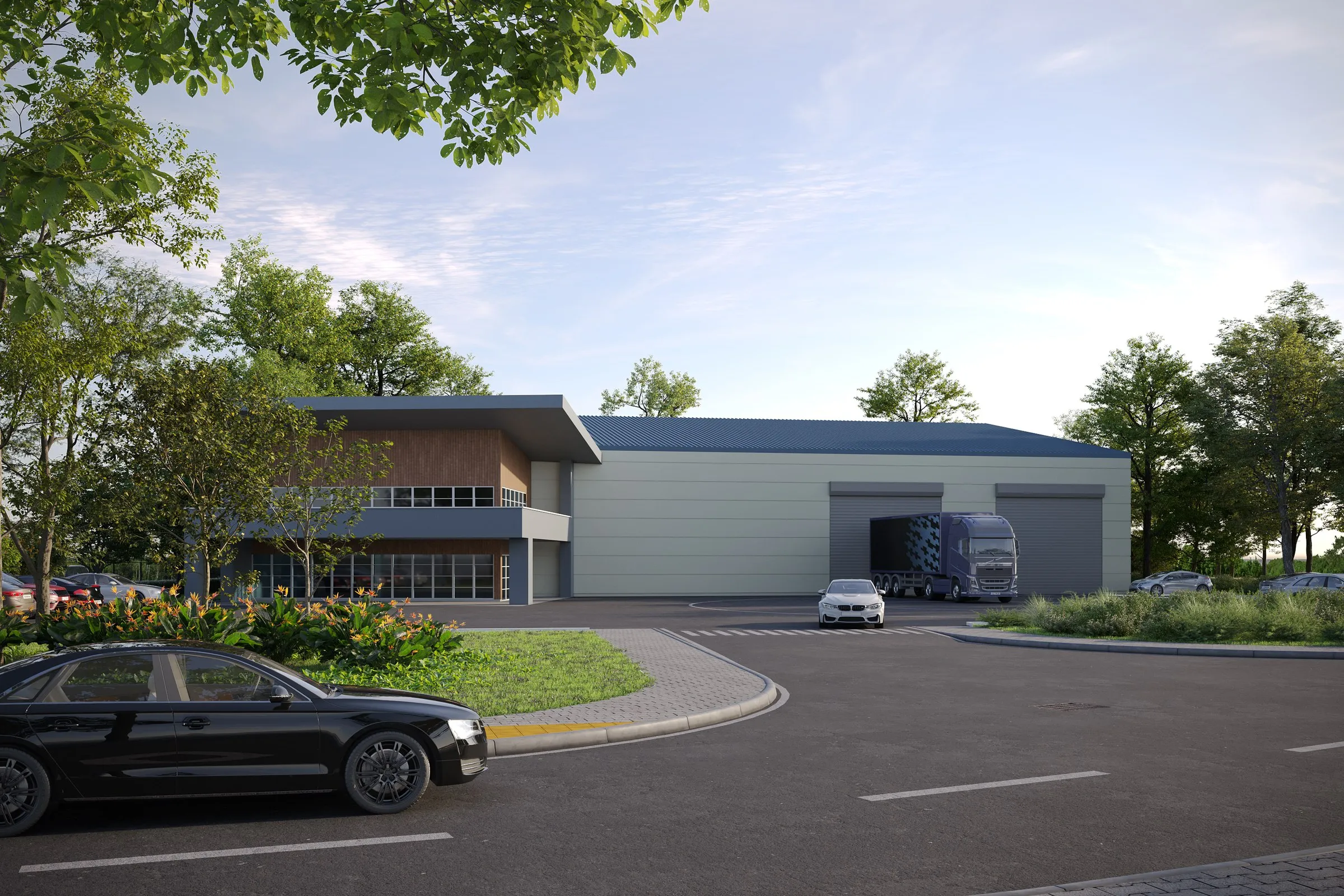 Project Cam2 Warehouse — institutional 3D rendering by Praxis Studio