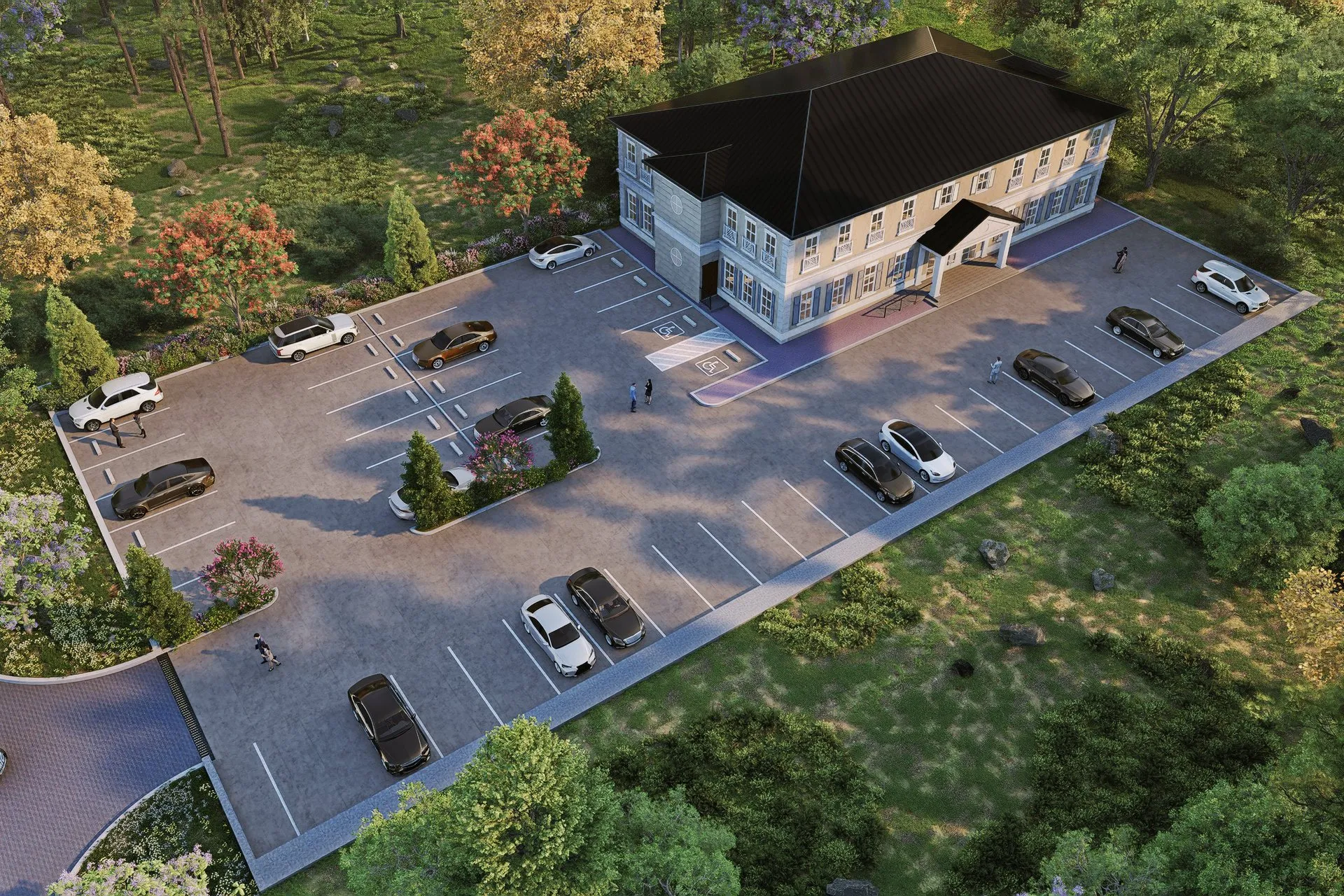 Project Colonial Office — institutional architectural visualization, view 1