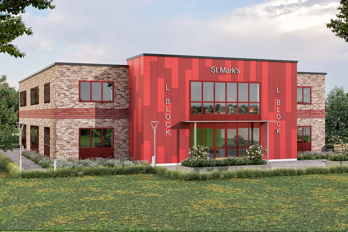 Project St Marks Catholic School — institutional 3D rendering by Praxis Studio