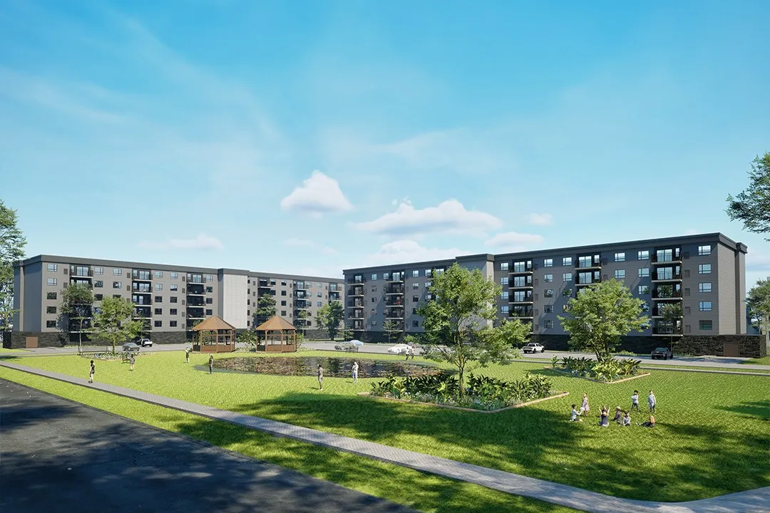 Project Student Housing Complex — institutional 3D rendering by Praxis Studio