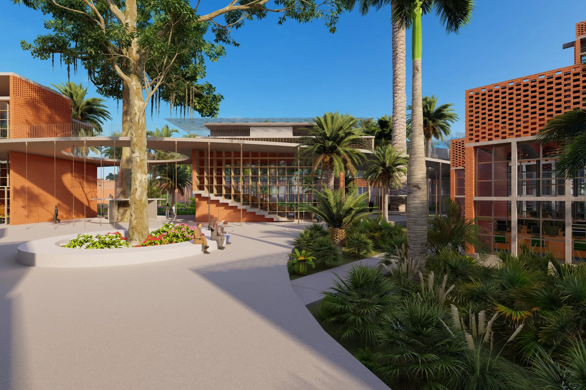Project Tropical Campus — Case Study — institutional architecture visualization detail 2