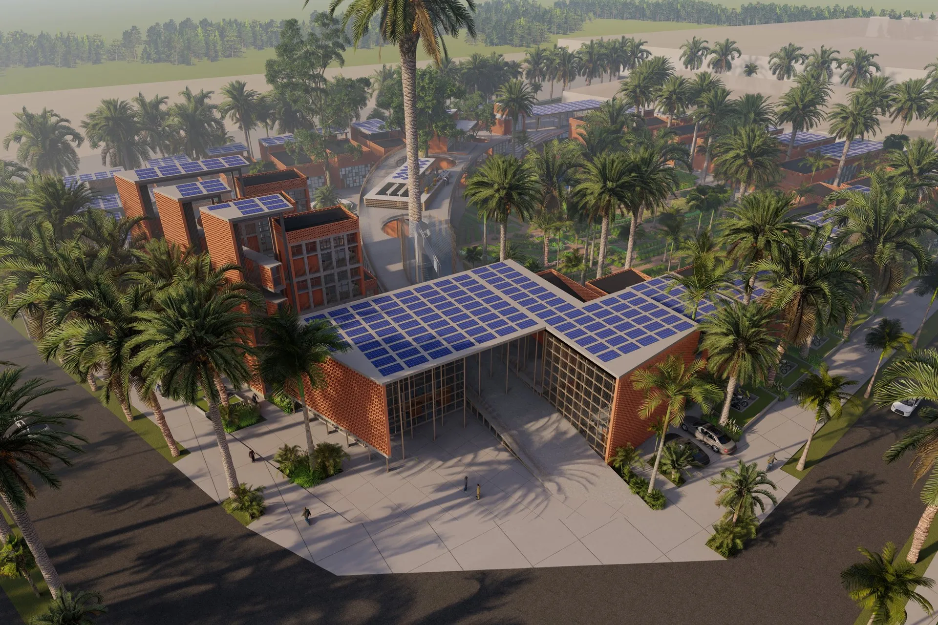 Project Tropical Campus — Case Study — institutional architecture visualization detail 3