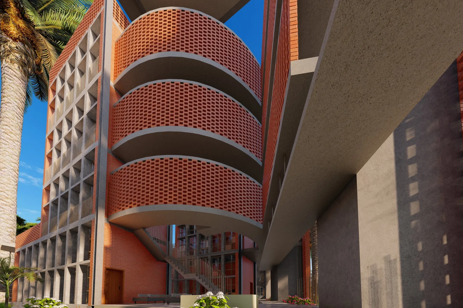 Project Tropical Campus — Case Study — institutional architecture visualization detail 4