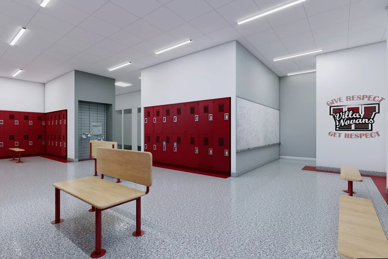 Project Villa Novans School — institutional 3D rendering by Praxis Studio