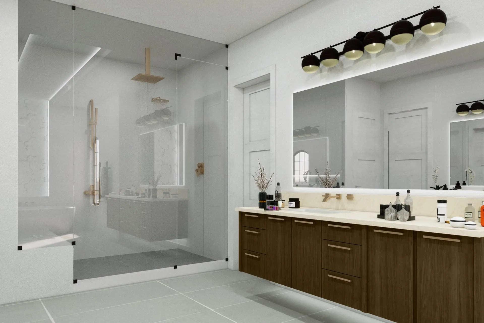 96 Dual Vanity Master Bath — Case Study — residential interiors — kitchen & bath visualization detail 2