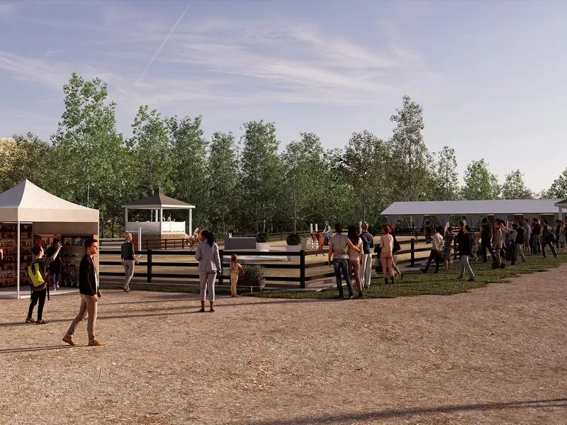 Equestrian Event Ranch — landscape 3D rendering