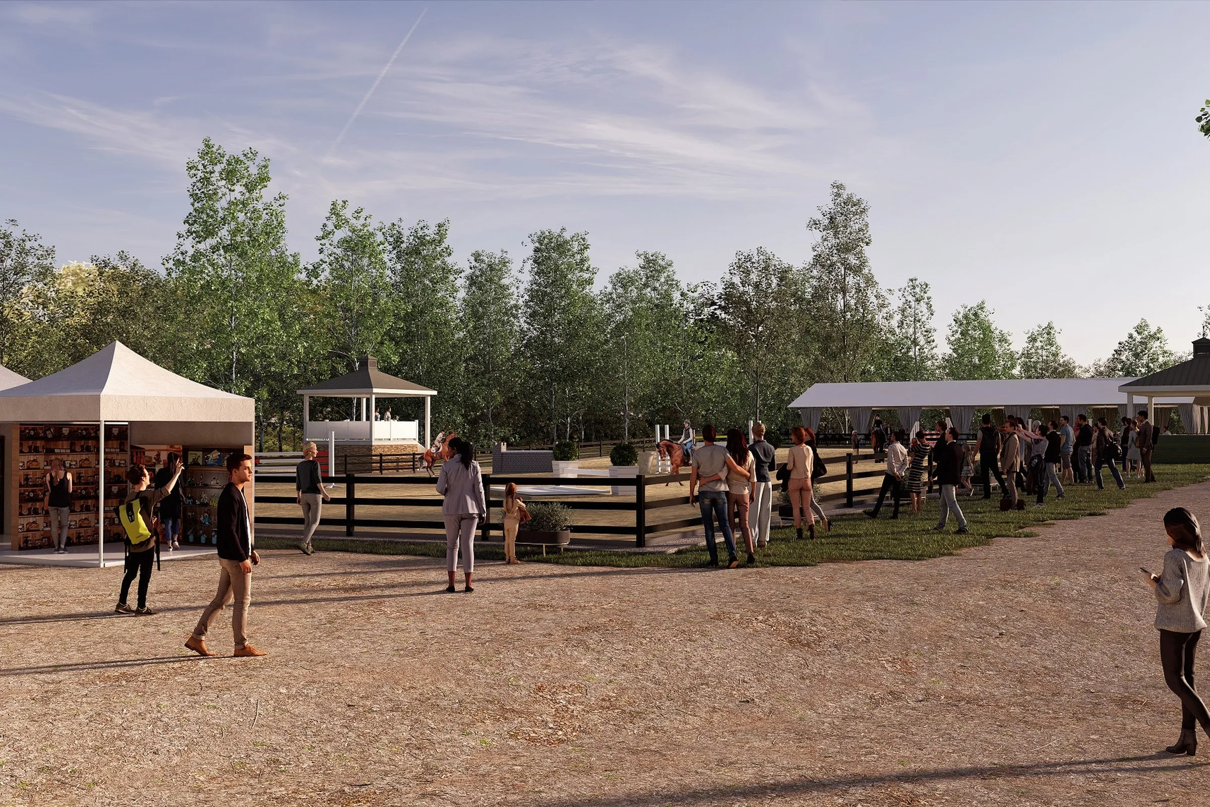 Equestrian Event Ranch — landscape 3D rendering by Praxis Studio